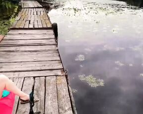 The sun, the river and me.