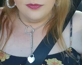 Quick tit flash while riding in car public almost caught